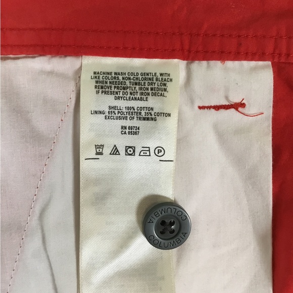 Columbia shorts Red men’s waist size 38 - Picture 5 of 5